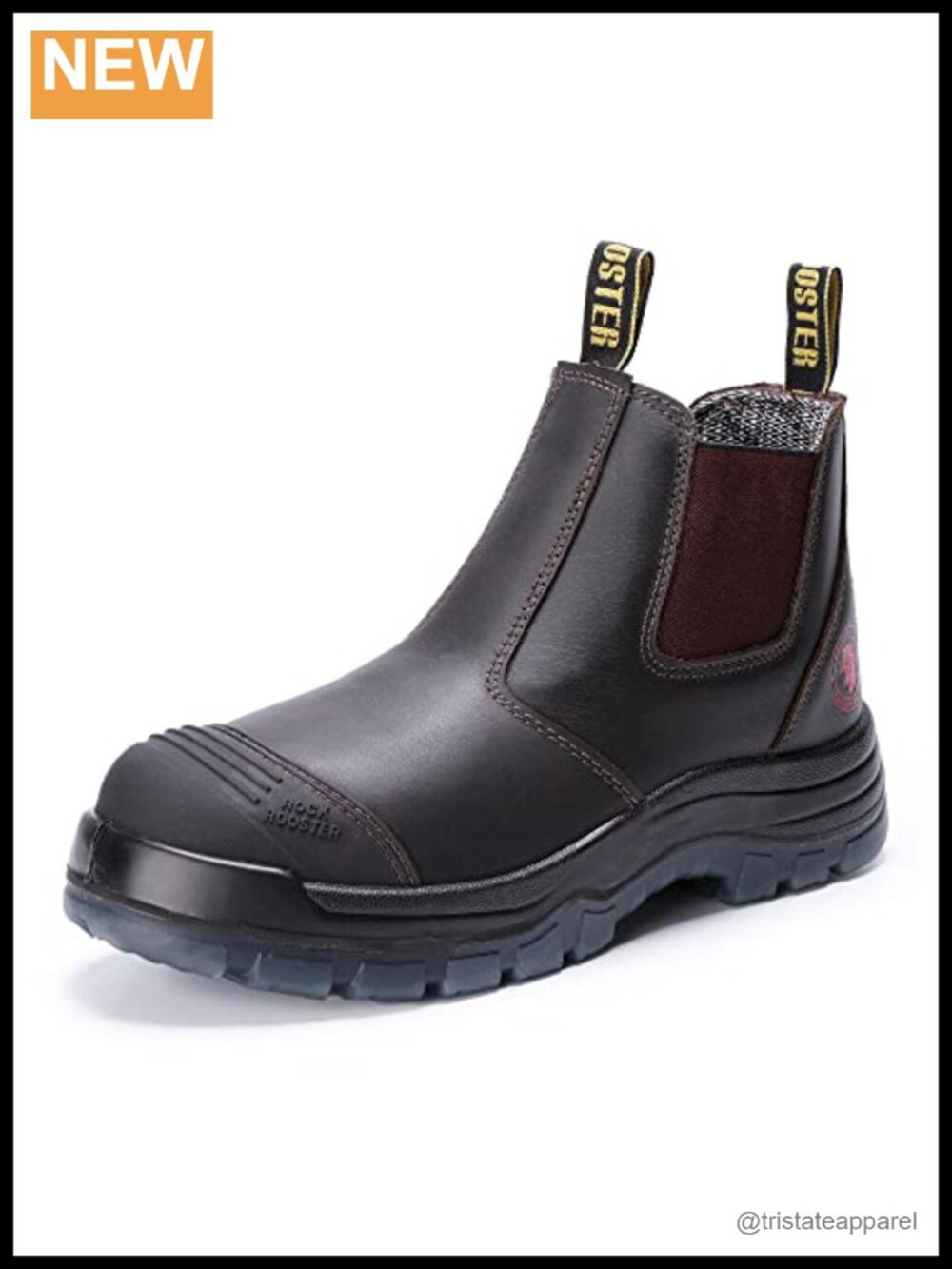 Wide Slip On Work Boots Steel Toe Static Dissipative Safety Chelsea Boots